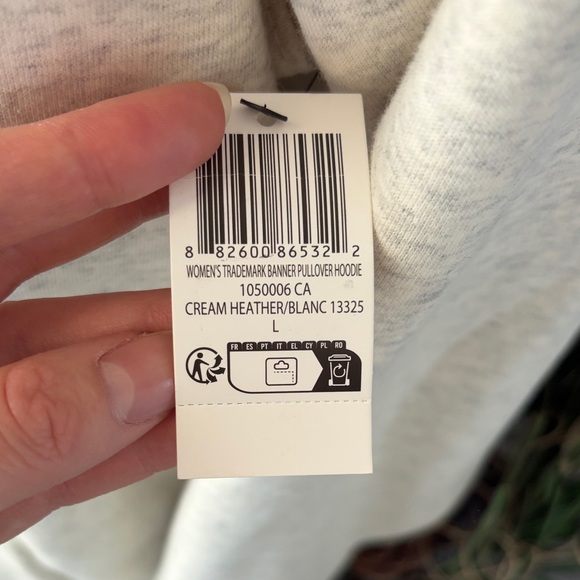 CAT Women's Light Gray Crewneck Hoodie with Maroon Logo - Picture 5 of 8